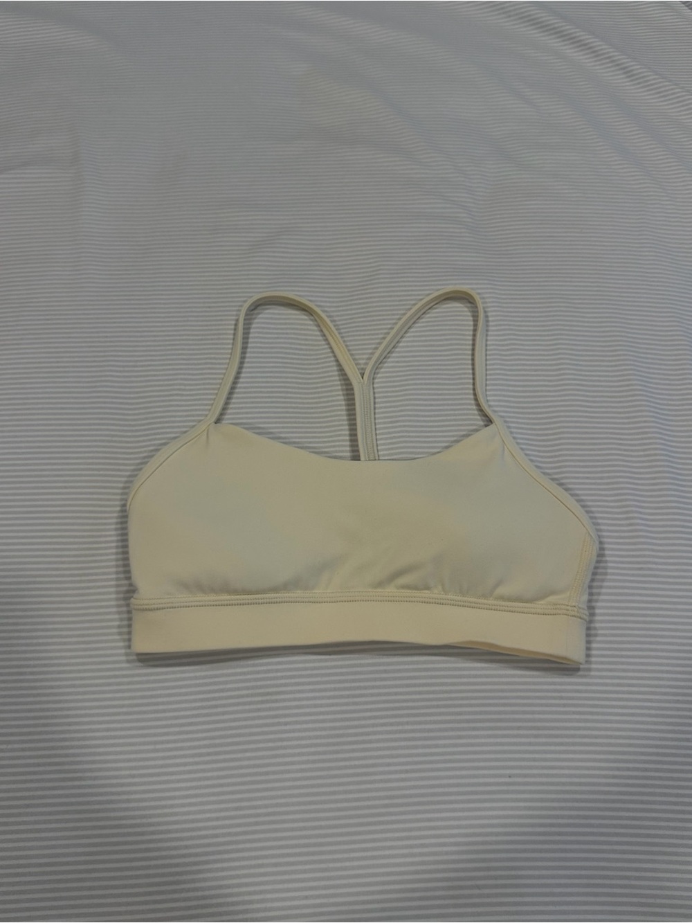 lululemon athletica Cream Double-Strap Sports Bra